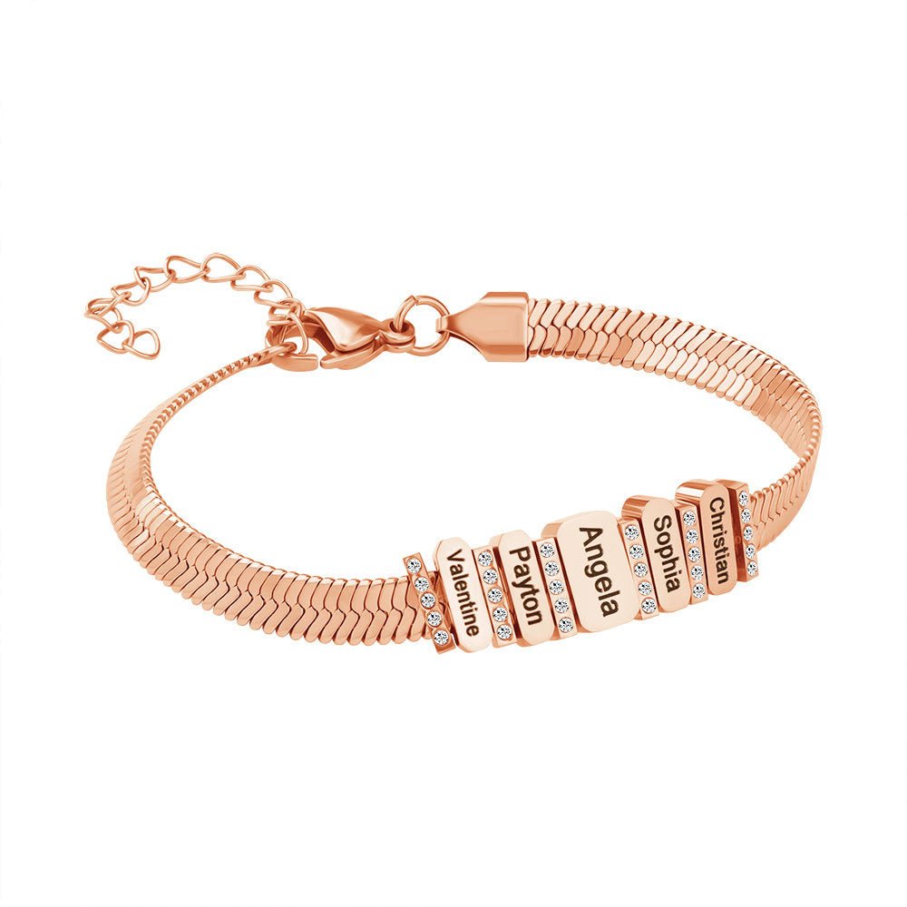 flat snake alphabet bracelet - jewelry - weilin.com
