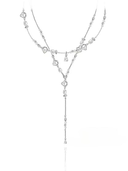 Freshwater pearl long pendant necklace - jewelry - weilin.com