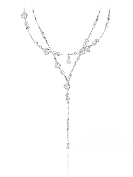 Freshwater pearl long pendant necklace - jewelry - weilin.com