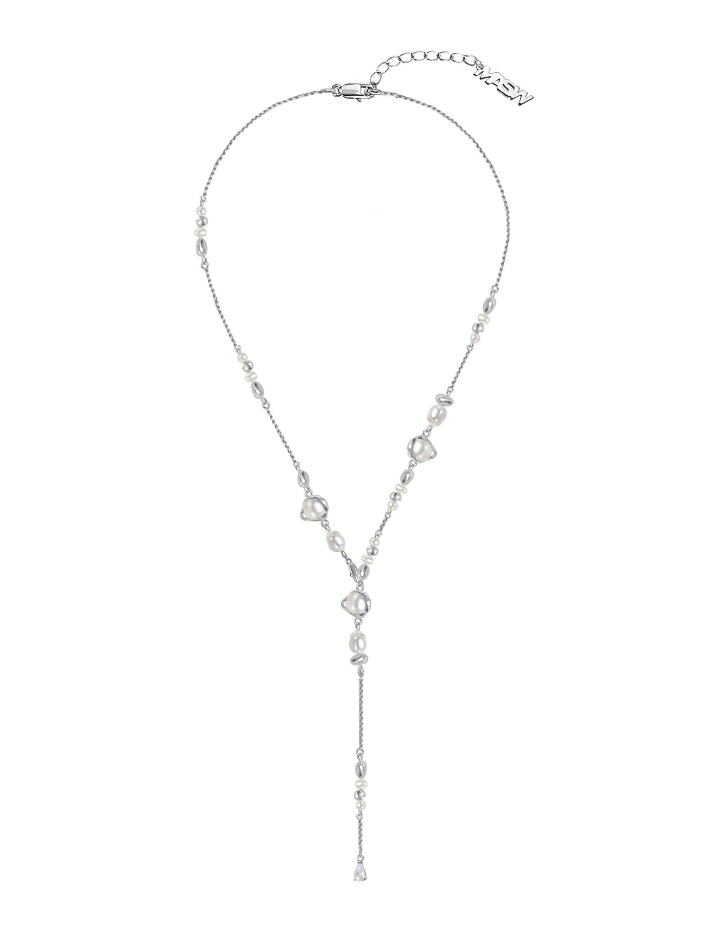 Freshwater pearl long pendant necklace - jewelry - weilin.com