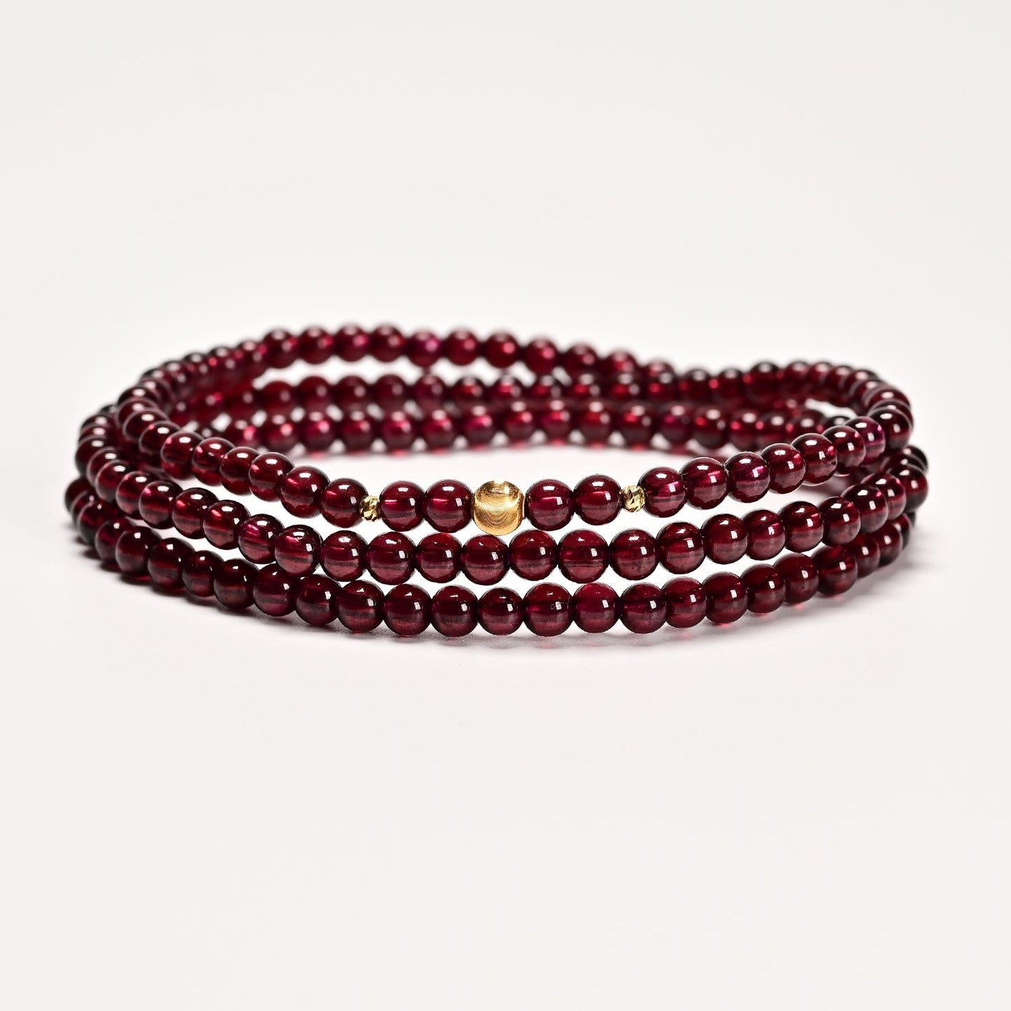 Gold Cat's Eye Bead Garnet Multi - Circle Bracelet - jewelry - weilin.com
