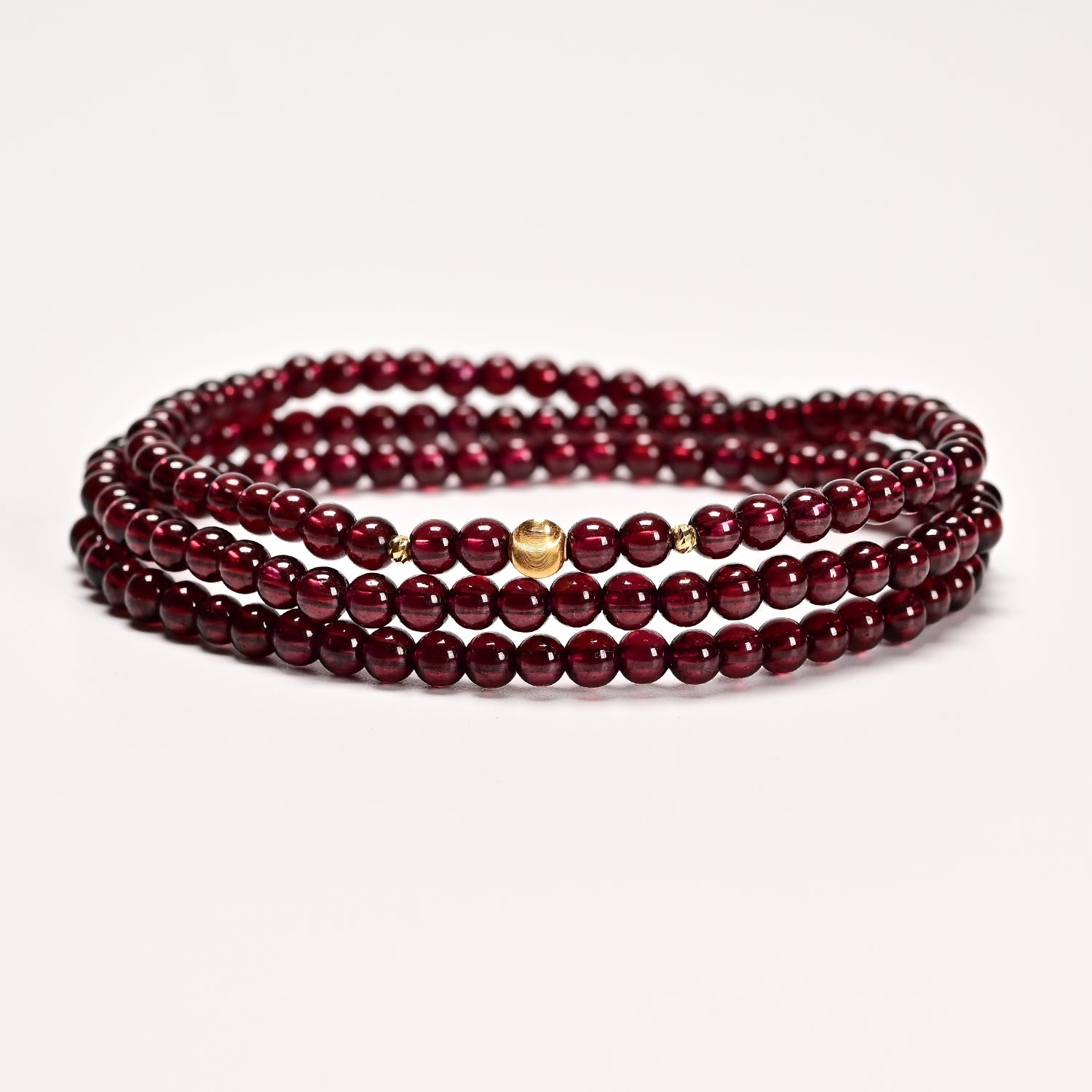 Gold Cat's Eye Bead Garnet Multi - Circle Bracelet - jewelry - weilin.com