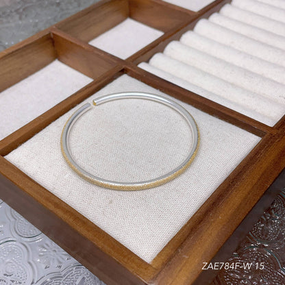 Golden Sand Round Stick Sterling Silver Bracelet - jewelry - weilin.com