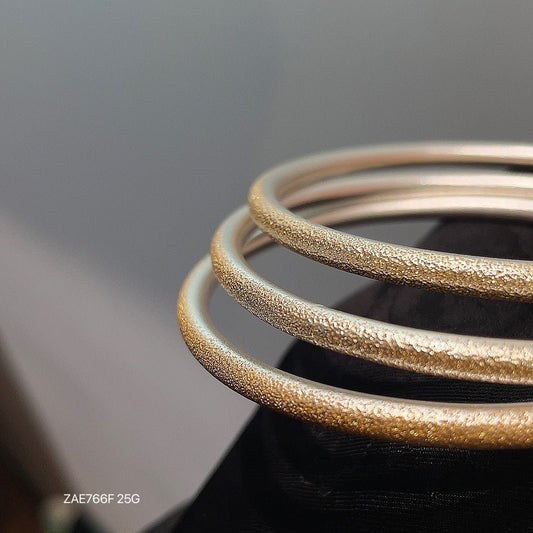 Golden Sand Round Stick Sterling Silver Bracelet - jewelry - weilin.com