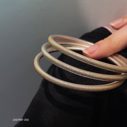 Golden Sand Round Stick Sterling Silver Bracelet - jewelry - weilin.com