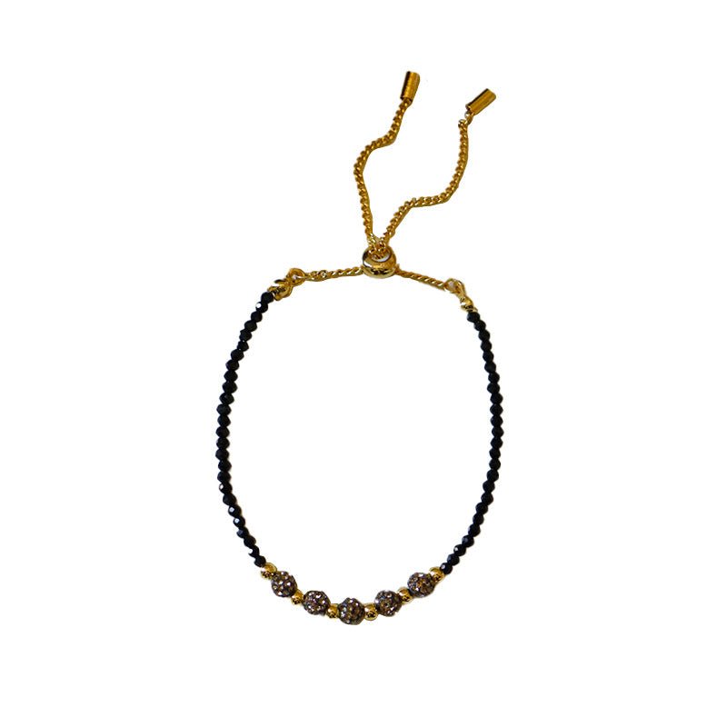 Gypsophila inlaid with zircon beaded bracelet - jewelry - weilin.com