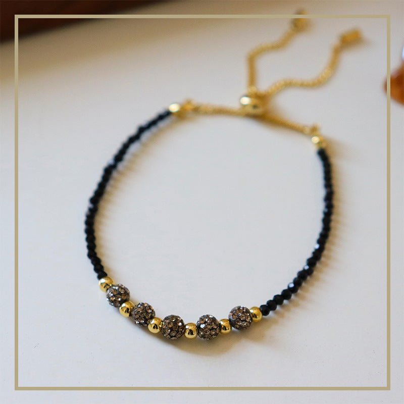 Gypsophila inlaid with zircon beaded bracelet - jewelry - weilin.com