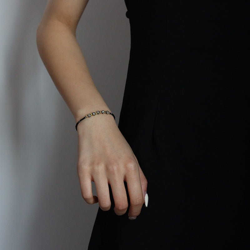 Gypsophila inlaid with zircon beaded bracelet - jewelry - weilin.com