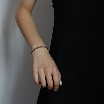 Gypsophila inlaid with zircon beaded bracelet - jewelry - weilin.com