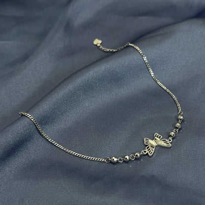 Half Hollow Butterfly Sterling Silver Bracelet - jewelry - weilin.com