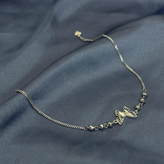 Half Hollow Butterfly Sterling Silver Bracelet - jewelry - weilin.com