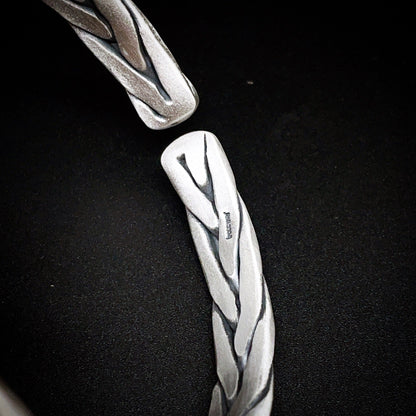 Hand Woven Solid Sterling Silver Bracelet - jewelry - weilin.com