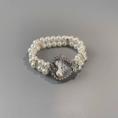 Heart - shaped hot girl pearl electronic watch - jewelry - weilin.com