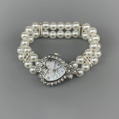 Heart - shaped hot girl pearl electronic watch - jewelry - weilin.com