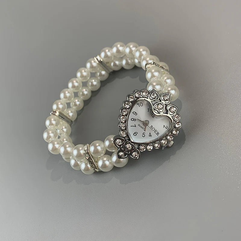 Heart - shaped hot girl pearl electronic watch - jewelry - weilin.com
