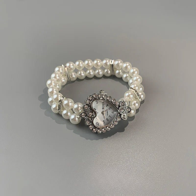 Heart - shaped hot girl pearl electronic watch - jewelry - weilin.com