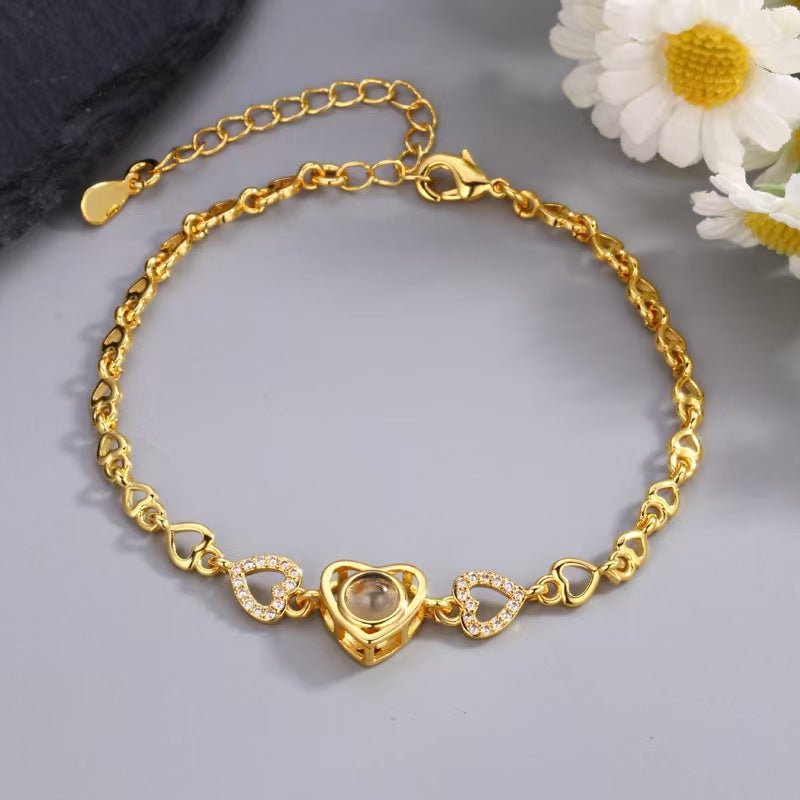 Heart - shaped photo projection bracelet - jewelry - weilin.com