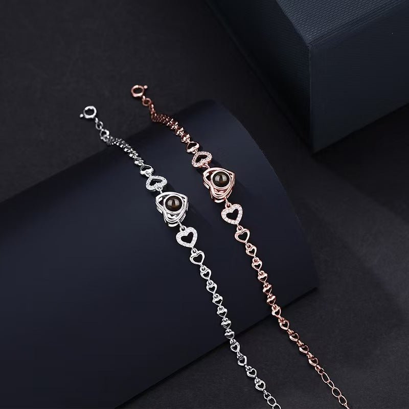 Heart - shaped photo projection bracelet - jewelry - weilin.com