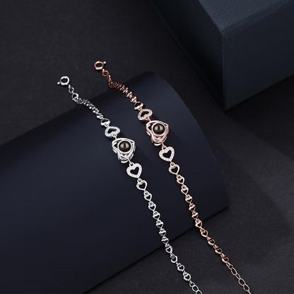 Heart - shaped photo projection bracelet - jewelry - weilin.com