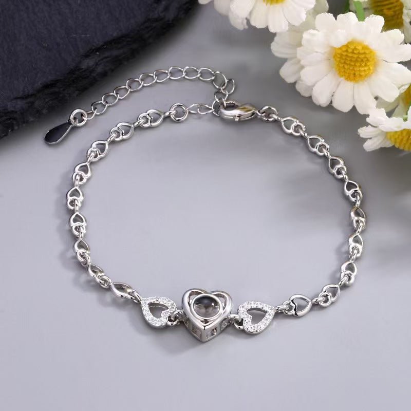 Heart - shaped photo projection bracelet - jewelry - weilin.com
