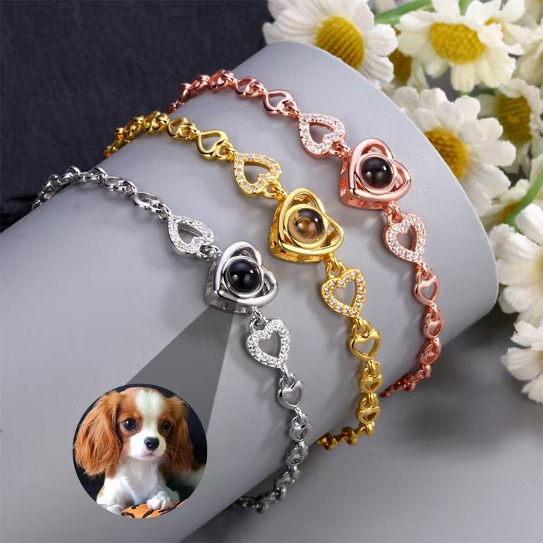 Heart - shaped photo projection bracelet - jewelry - weilin.com