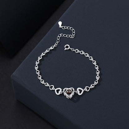 Heart - shaped photo projection bracelet - jewelry - weilin.com