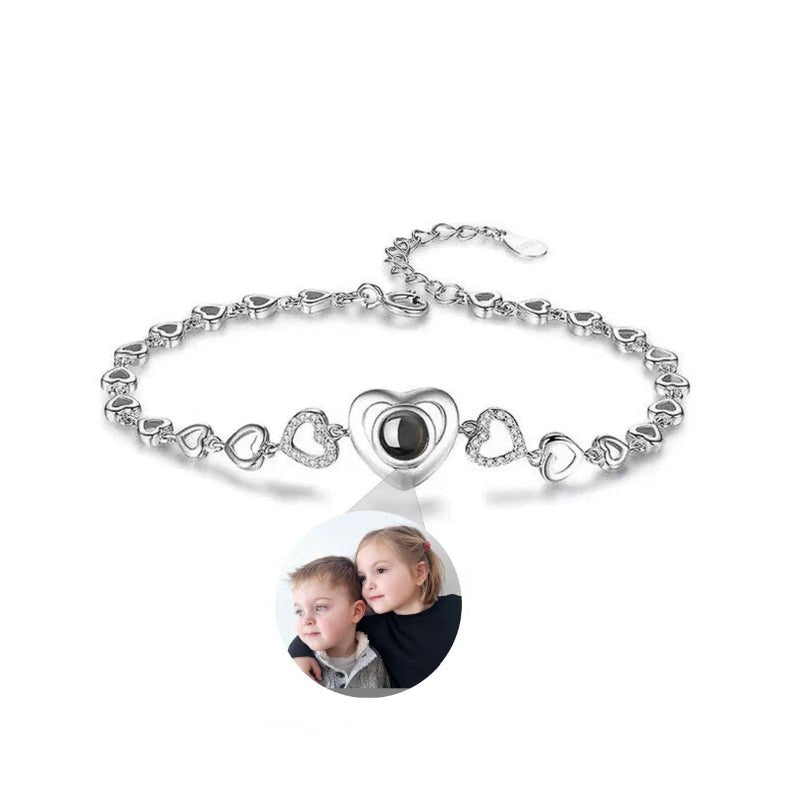 Heart - shaped photo projection bracelet - jewelry - weilin.com