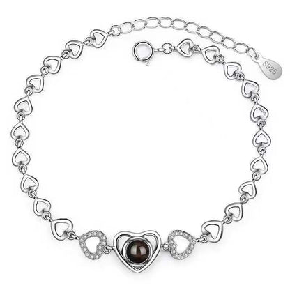 Heart - shaped photo projection bracelet - jewelry - weilin.com
