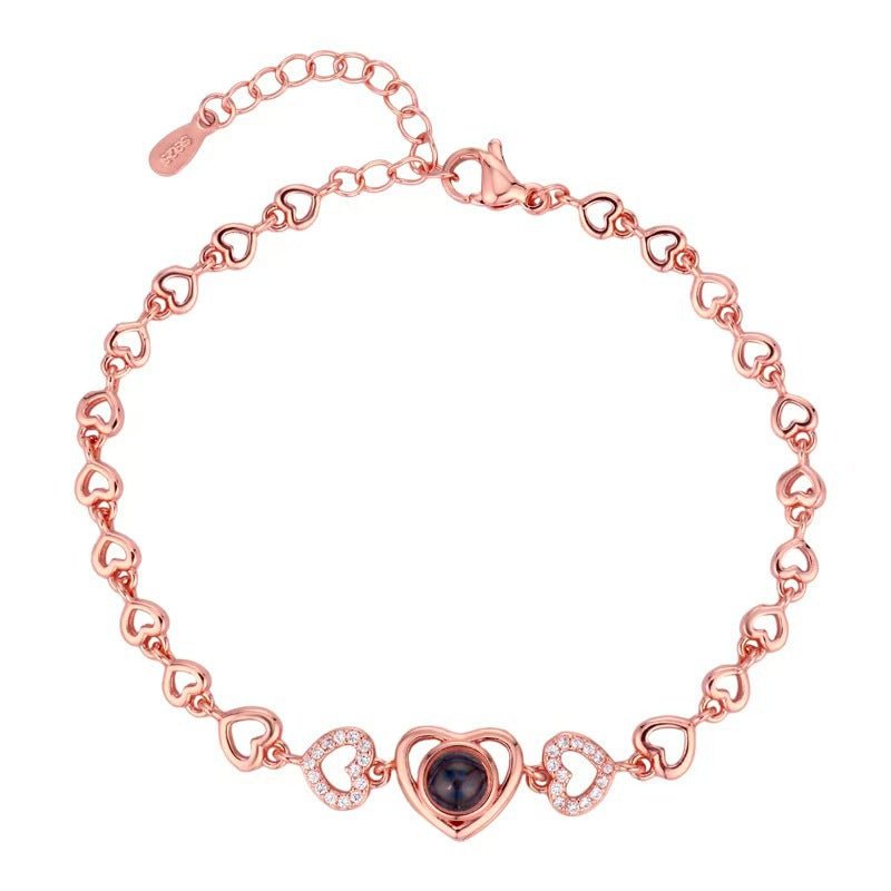Heart - shaped photo projection bracelet - jewelry - weilin.com