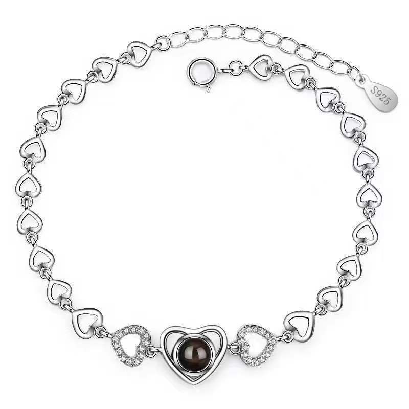 Heart - shaped photo projection bracelet - jewelry - weilin.com
