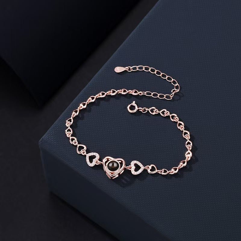 Heart - shaped photo projection bracelet - jewelry - weilin.com