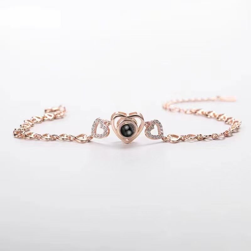 Heart - shaped photo projection bracelet - jewelry - weilin.com