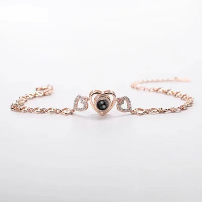 Heart - shaped photo projection bracelet - jewelry - weilin.com