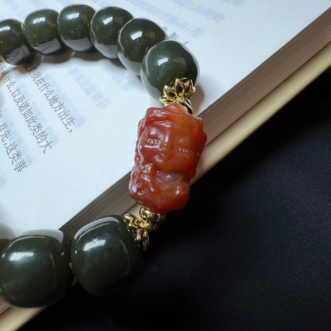 Hetian jade Tara bracelet - jewelry - weilin.com