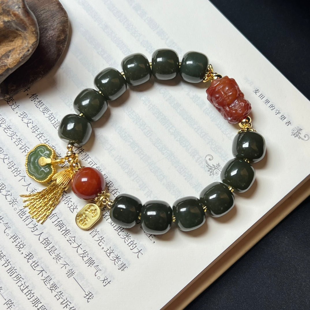 Hetian jade Tara bracelet - jewelry - weilin.com