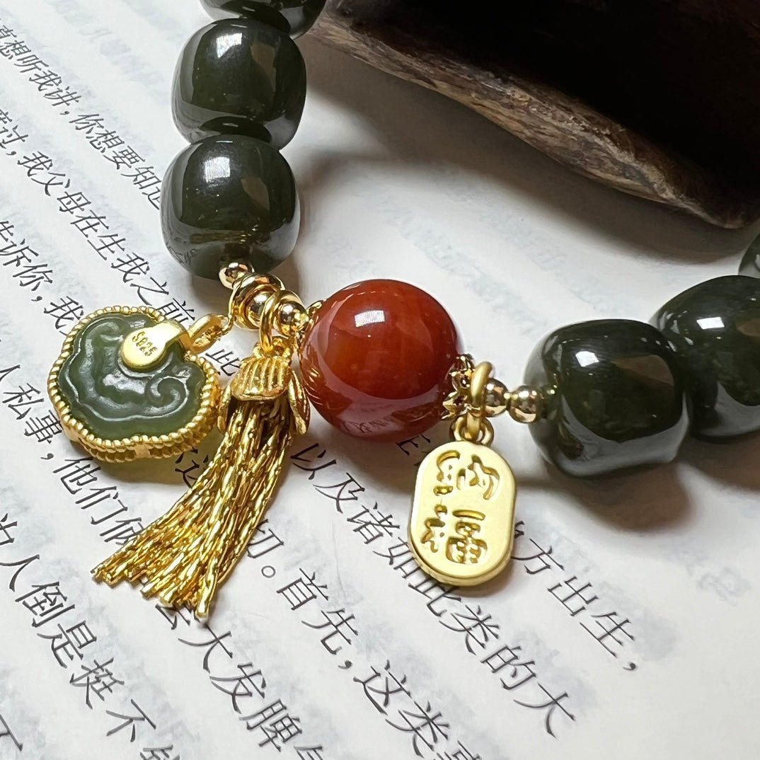 Hetian jade Tara bracelet - jewelry - weilin.com