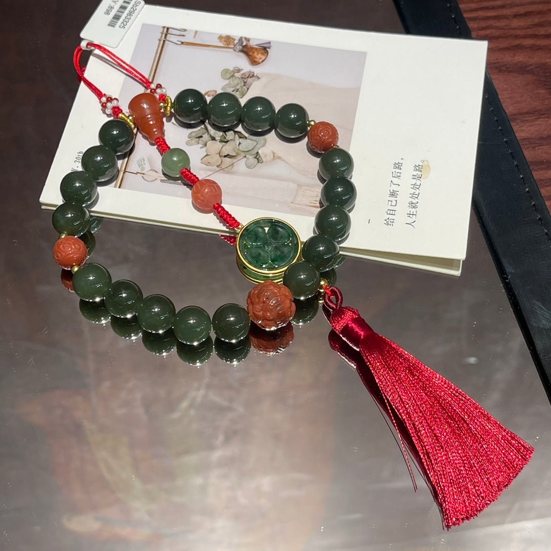Hetian Jasper 18 - character collar - jewelry - weilin.com
