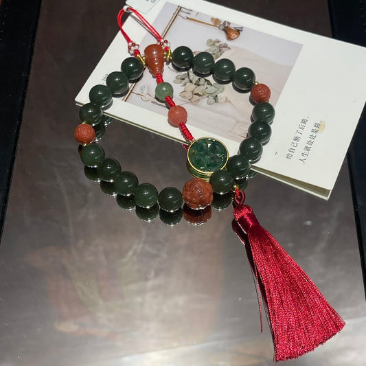 Hetian Jasper 18 - character collar - jewelry - weilin.com