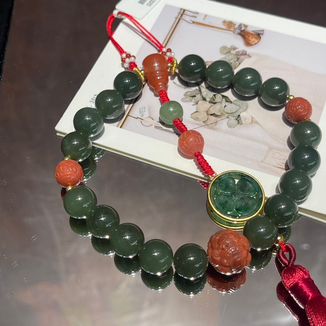 Hetian Jasper 18 - character collar - jewelry - weilin.com