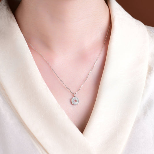 High Design Hollow Cubic Zirconia Pendant Necklace - jewelry - weilin.com