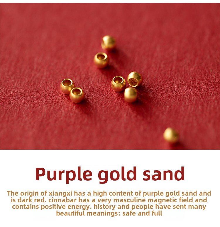 High - end Chinese style cinnabar bracelet pure gold rose bracelet - jewelry - weilin.com