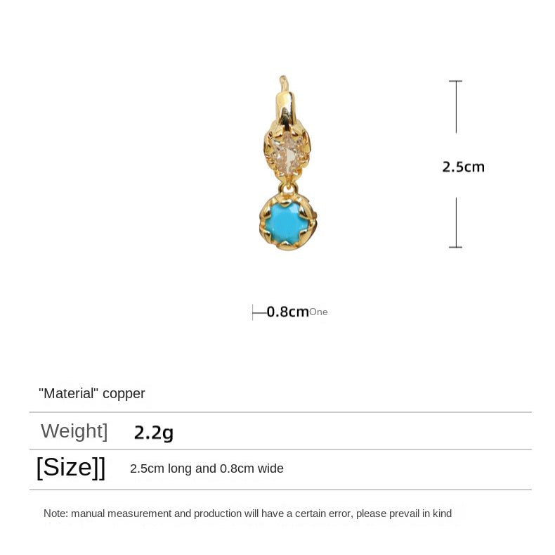 High - end design turquoise earrings - jewelry - weilin.com