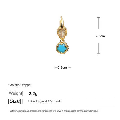 High - end design turquoise earrings - jewelry - weilin.com