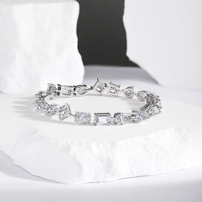 High - end elegant sterling silver full diamond zircon bracelet - jewelry - weilin.com