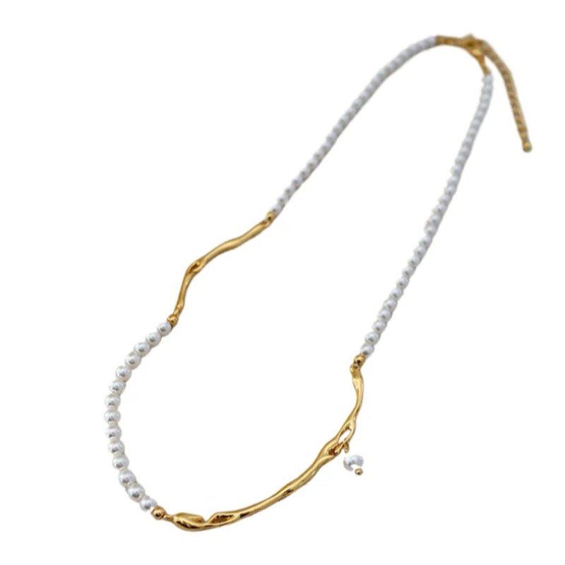 High - end elegant vintage pearl beaded necklace - jewelry - weilin.com