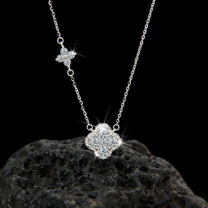 High - end exquisite design four - leaf petal pendant necklace - jewelry - weilin.com