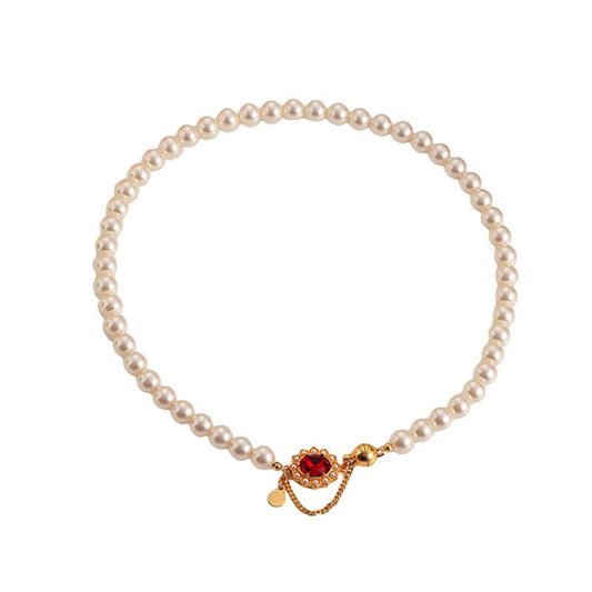 High - end exquisite retro magnetic clasp pearl necklace - jewelry - weilin.com