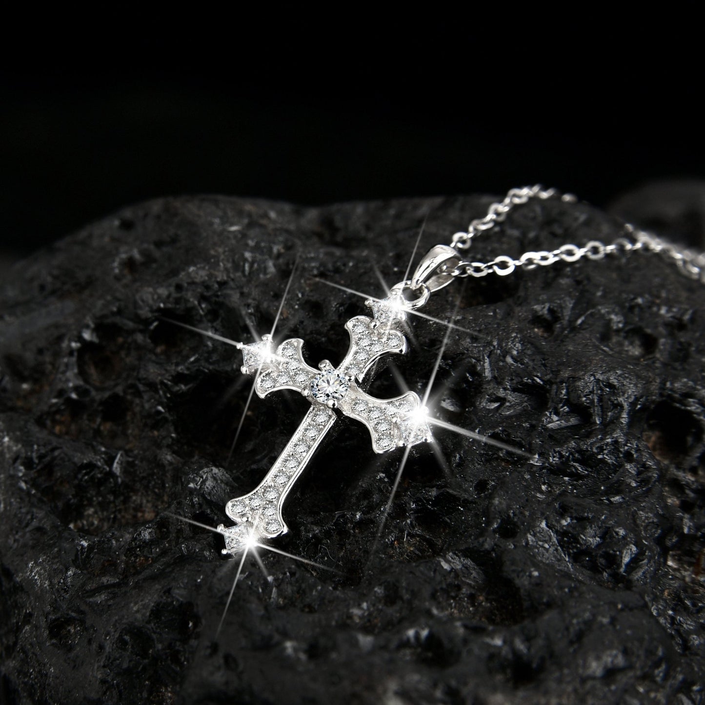 High - end faith cross pendant necklace for men and women - jewelry - weilin.com
