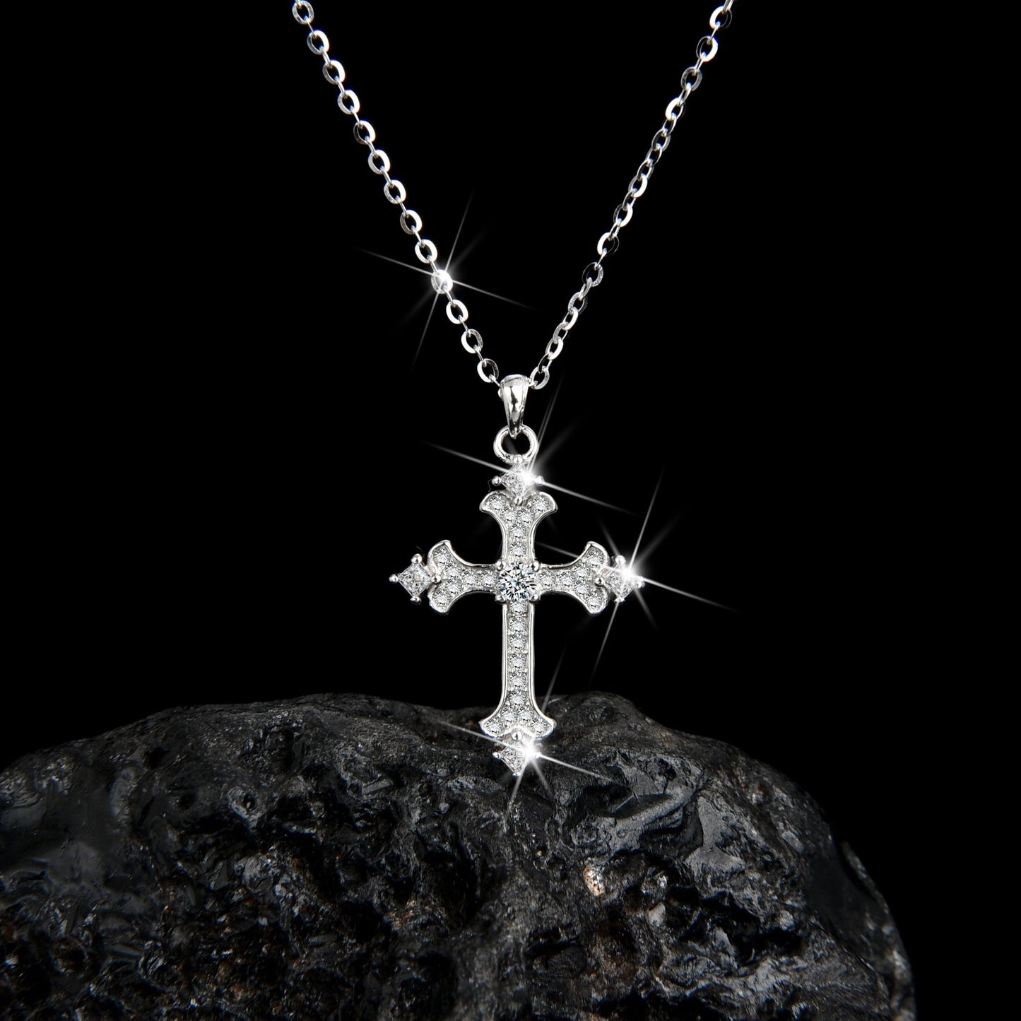 High - end faith cross pendant necklace for men and women - jewelry - weilin.com
