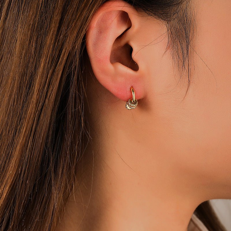 High - end fashion multi - wear zircon hoop earrings - jewelry - weilin.com